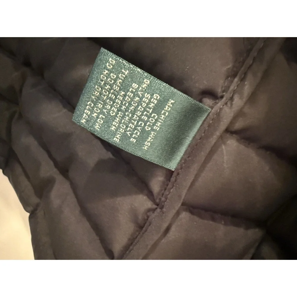 Ralph Lauren Active Women's Black Down Lightweight Quilted Puffer Jacket Size M - Picture 6 of 10
